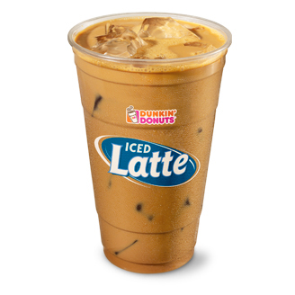 how many calories does a large caramel iced coffee from dunkin donuts have