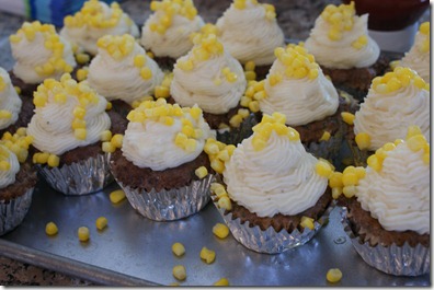 Meatloaf Cupcakes with Corn