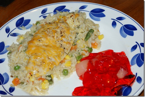 Cheesy Chicken and Rice Casserole Dinner