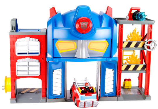 Transformers Rescue Bot Fire Station Prime Playset