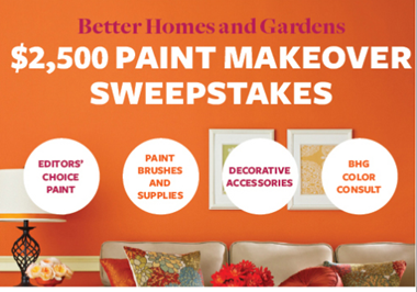 $2500 Better Homes and Gardens Paint Sweepstakes