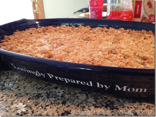 Strawberry Rhubarb Crisp Recipe Finished