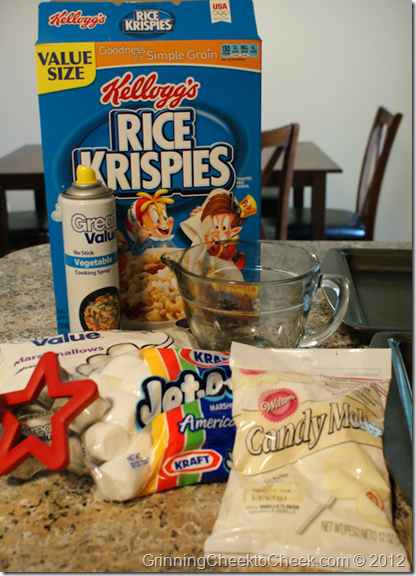 Star Spangled Rice Krispy Treats - Grinning Cheek to Cheek