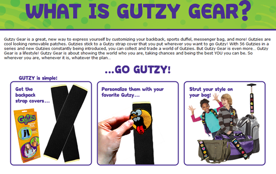 Gutzy Gear Customizable Backpack