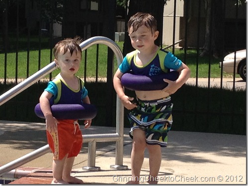 Boys at the pool