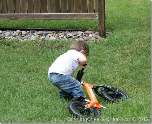 orange balance bike