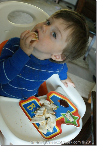 boy with quesadilla