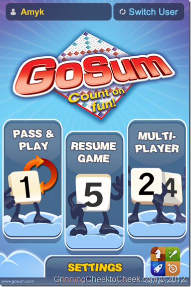 GoSum Title Screen