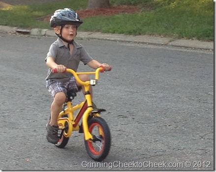 riding a bike