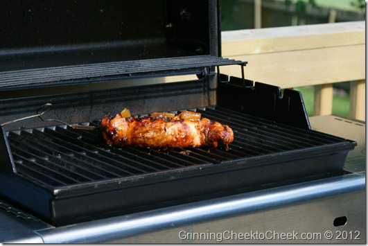 dinner on a grill