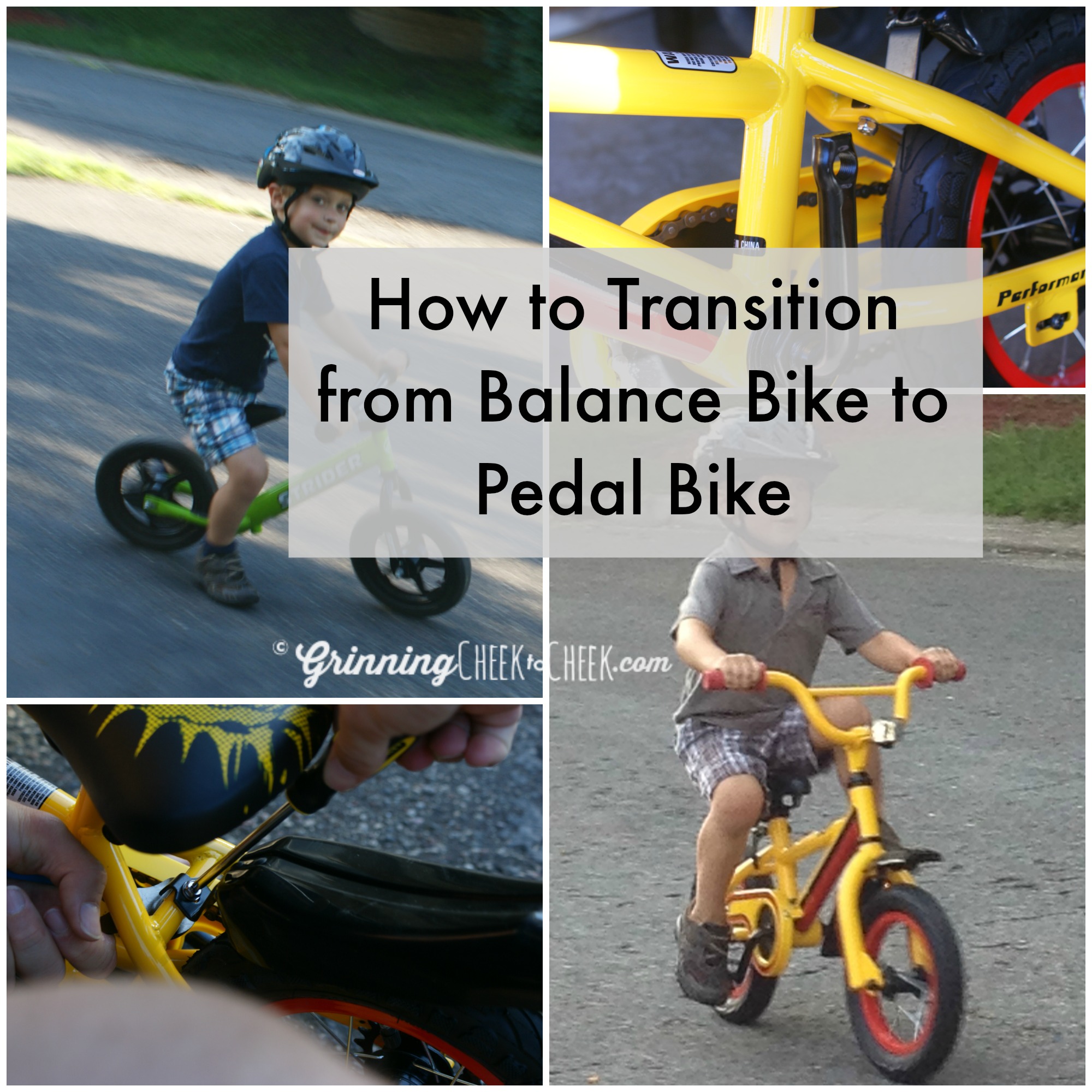 balance bike to pedal bike transition
