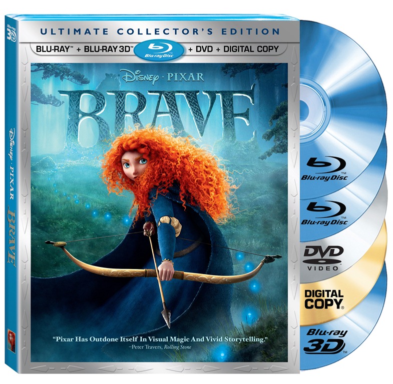 Brave on Blu-ray, Blu-ray 3d, DVD, and Digital Copy–The Ultimate Collector’s Edition +Giveaway