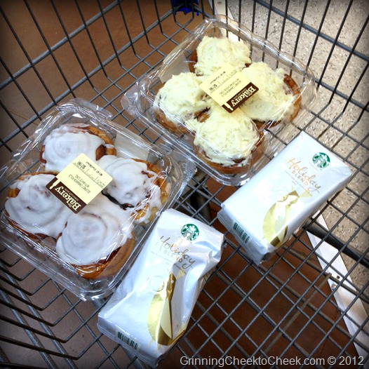 Shopping Cart Cinnamon Rolls Coffee