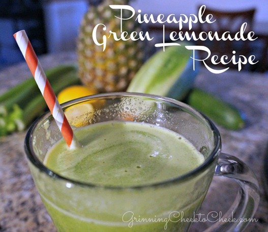 Juice Recipes- Pineapple Green Lemonade Recipe