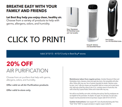 Sharp Air Purifier Coupon