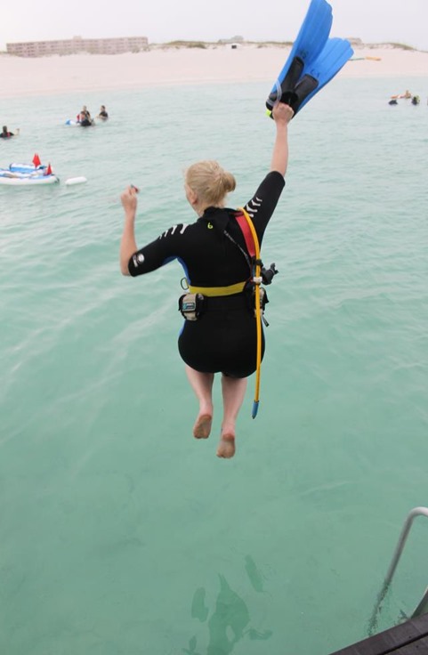 Jumping In snorkeling