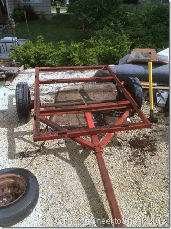 old trailer frame