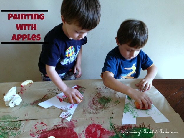 Preschool Letter A Paint with Apples