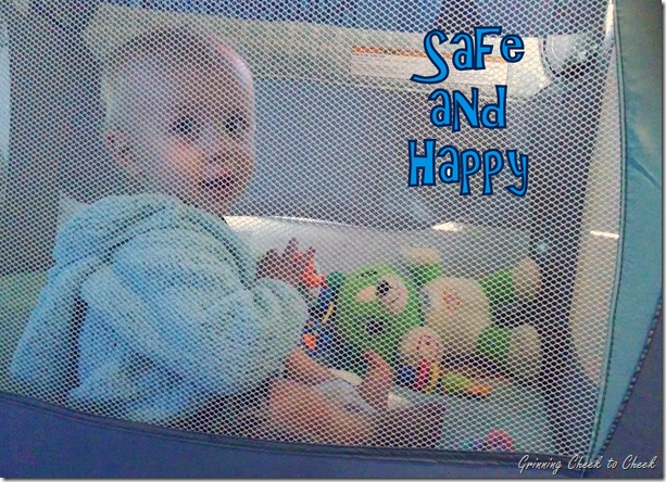 Happy in my Graco Pack N Play