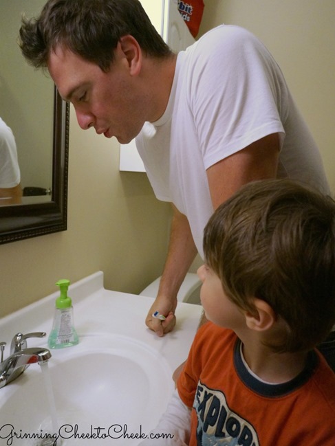 Teach your kids to spit toothpaste