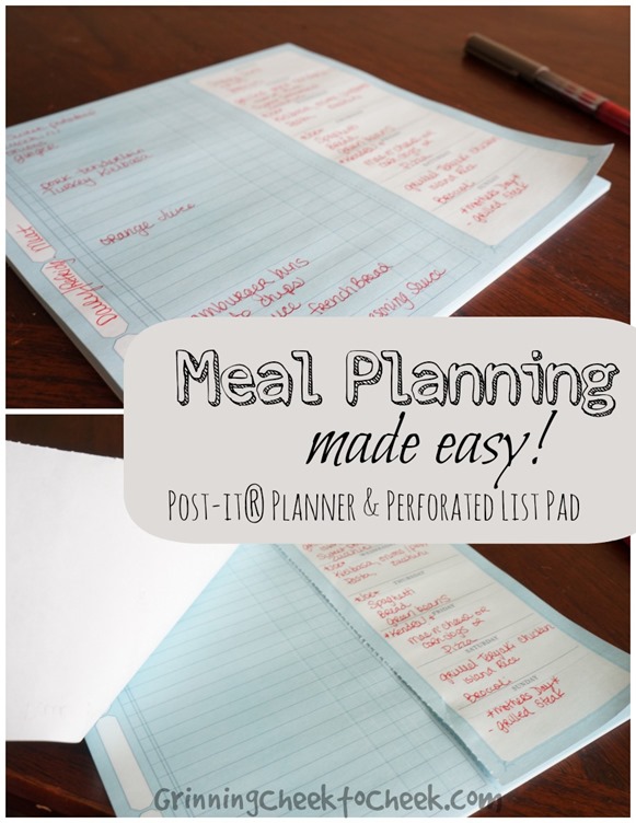 Meal Planning made easy with Post-it Planner #ad