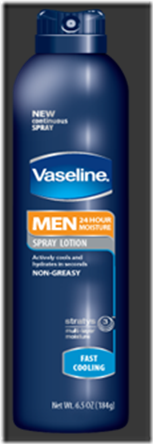 Vaseline spray lotion cooling