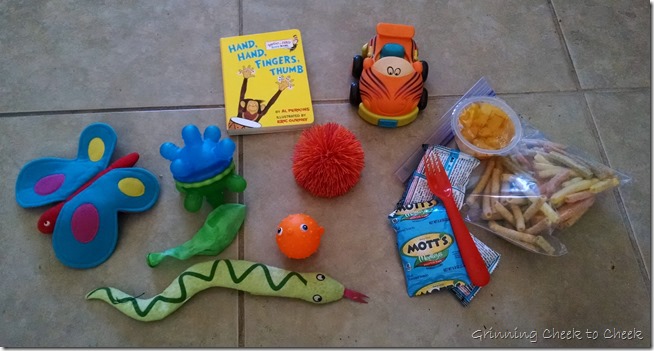 Cozy Coupe Backpack Contents