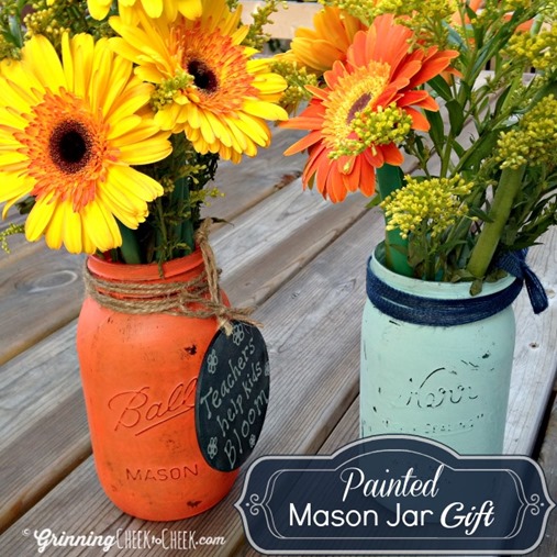 Painted Mason Jar Gift