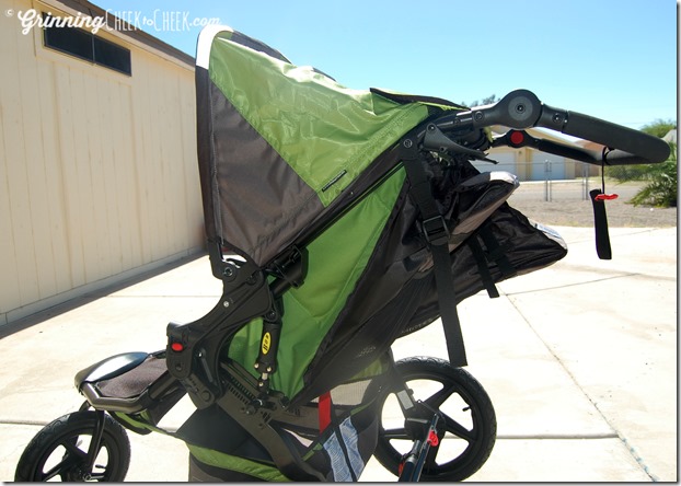 green bob stroller