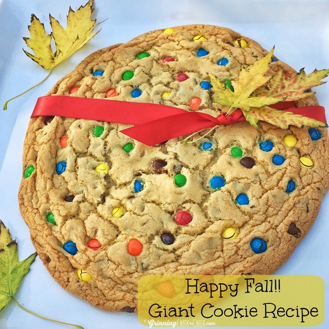 Happy Fall!  Giant Cookie Recipe