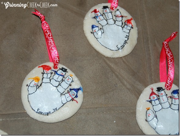 handprint snowmen