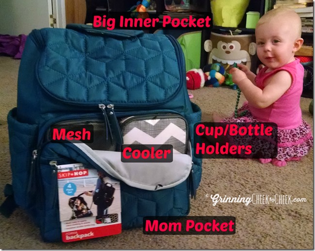 Skip Hop Backpack Diaper Bag Grinning Cheek To Cheek