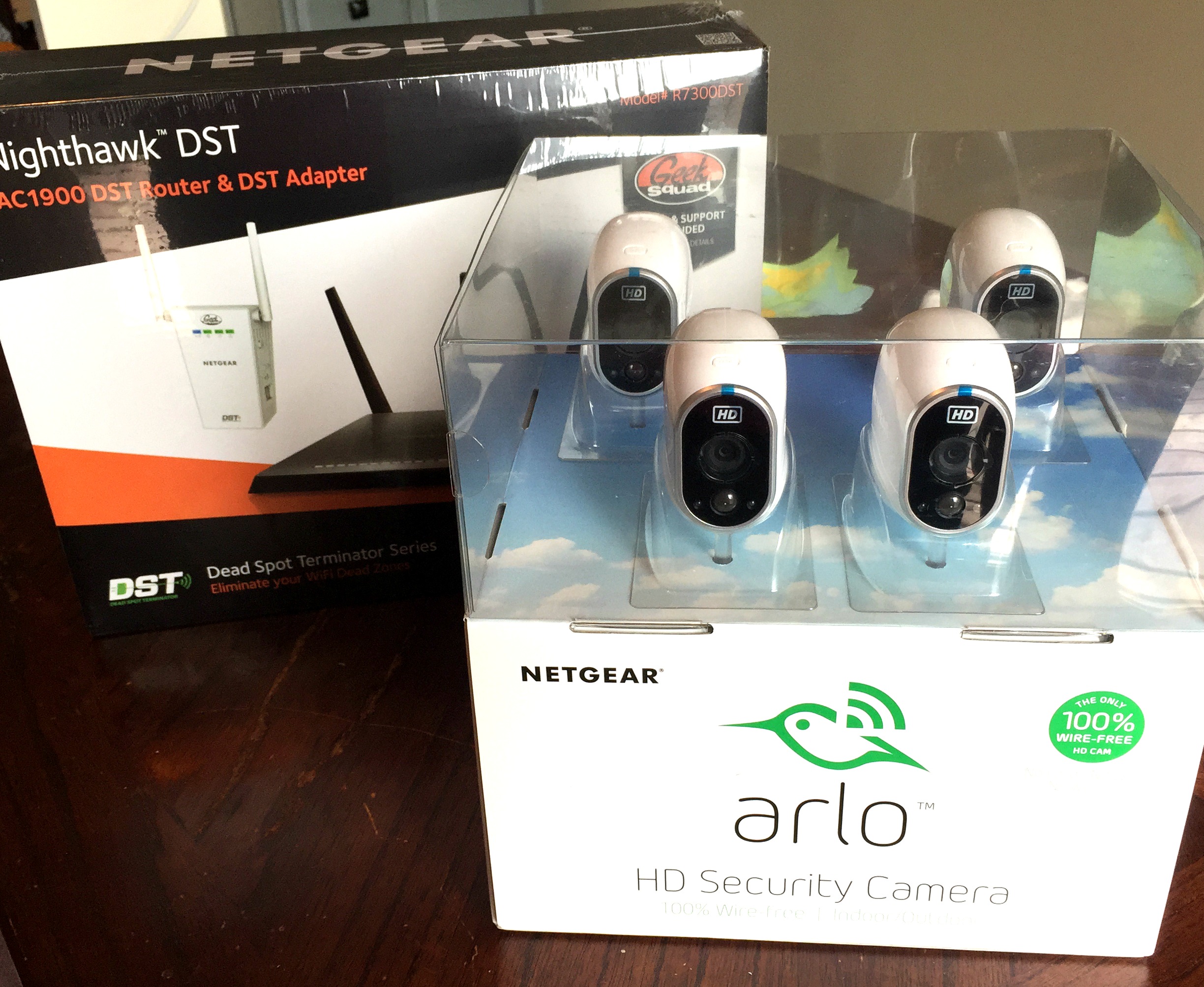 Feeling Protected and Connected with Arlo by Netgear and Netgear Nighthawk DST #BBYConnectedHome