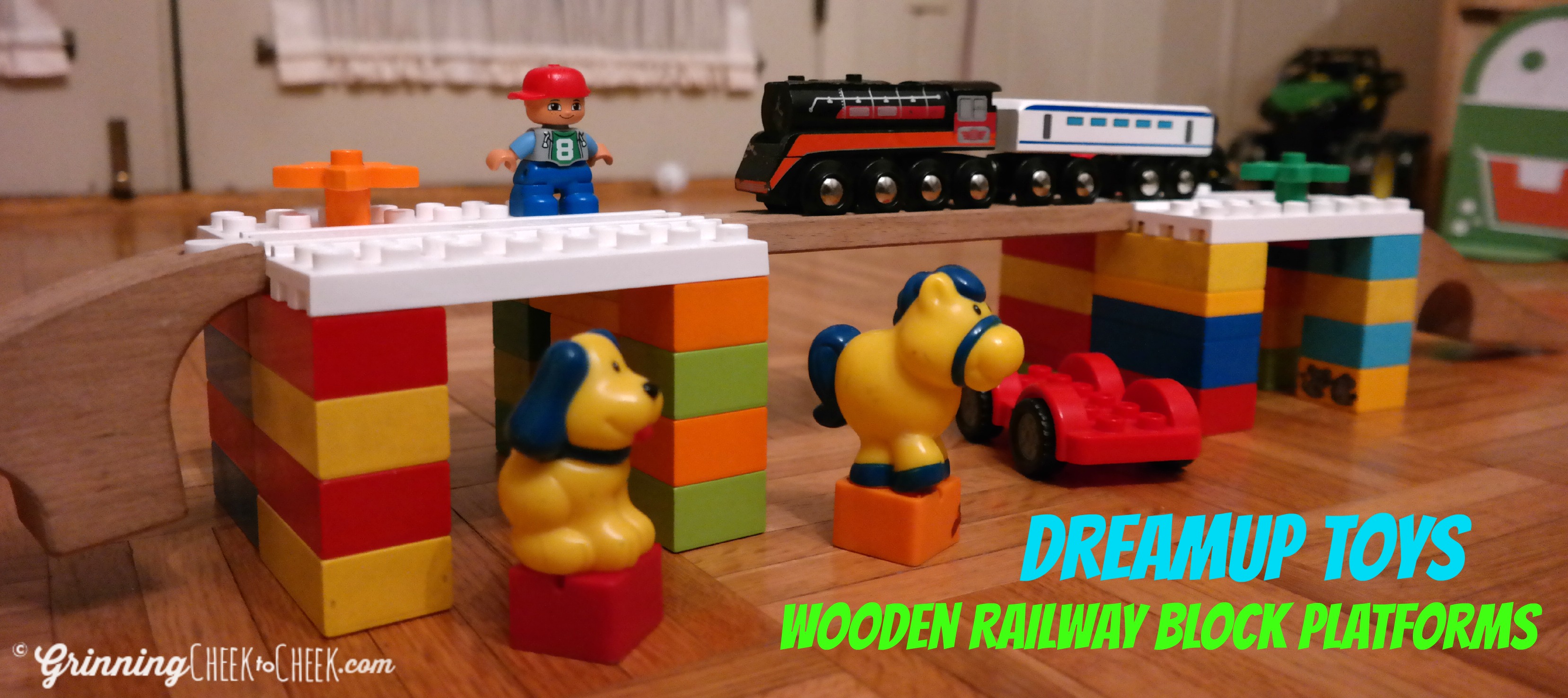 DreamUp Toys Wooden Railway Block Platforms #Christmas