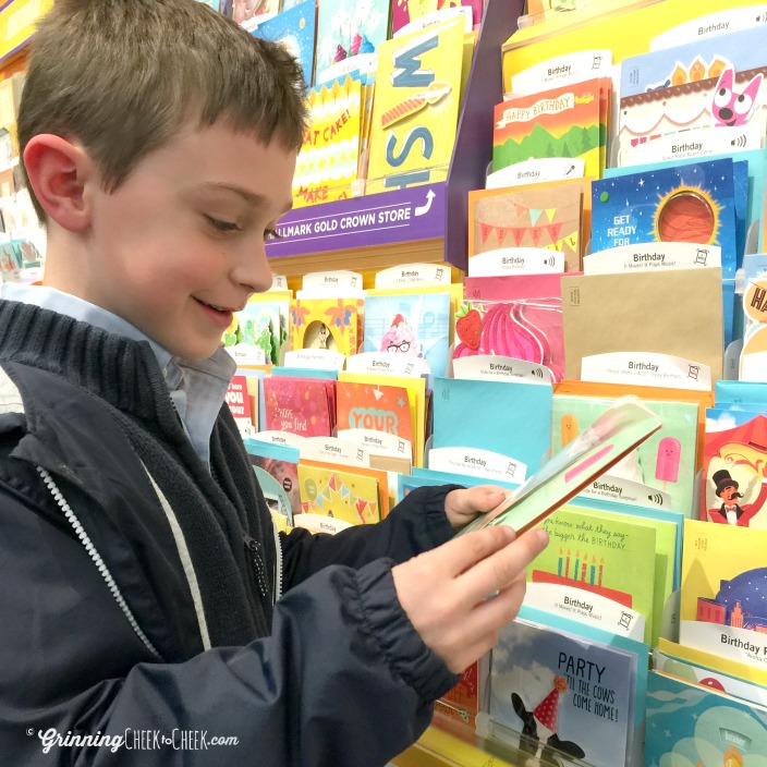 Picking Out A Card at Hallmark