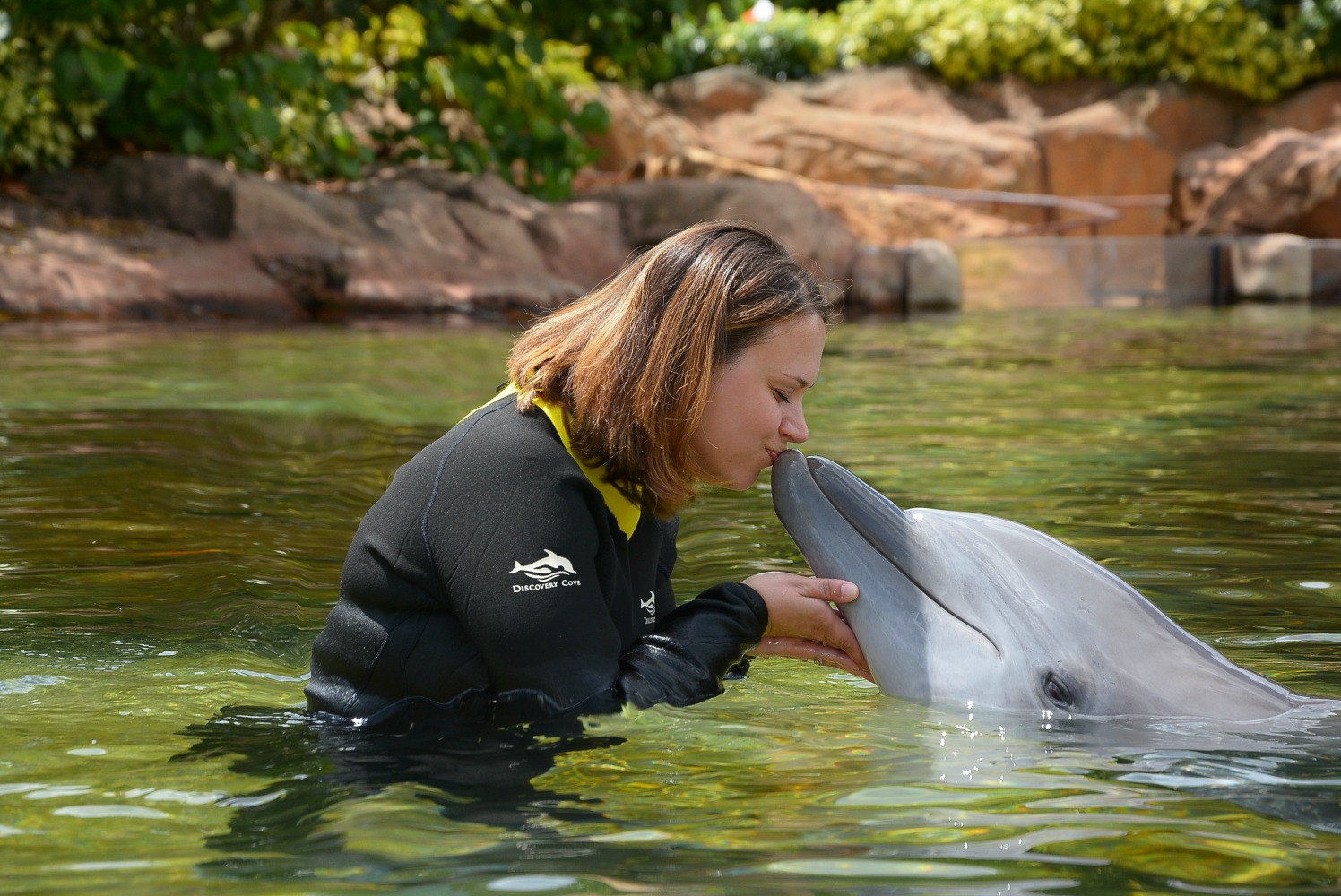 Amy Kissing Dolphin