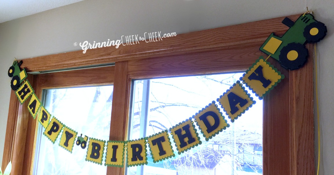 Tractor Birthday Banner