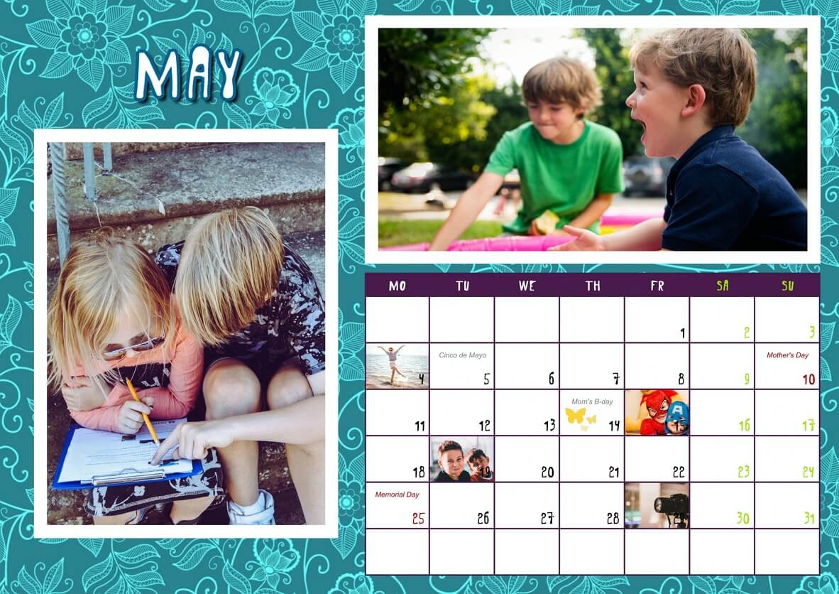 Easytouse Software to Make a Beautiful Family Calendar Grinning